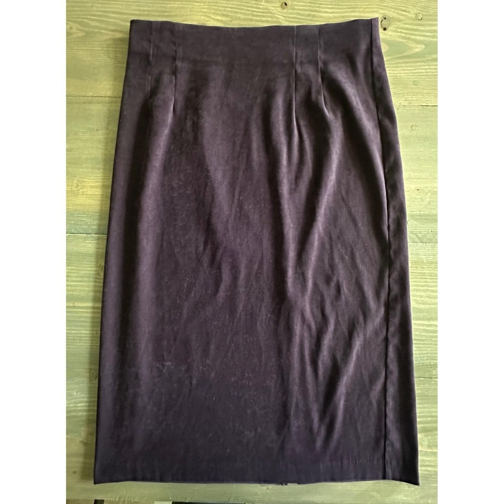 Briggs Petite Vintage Darkle Purple Knit Pencil Skirt High Waist 12P